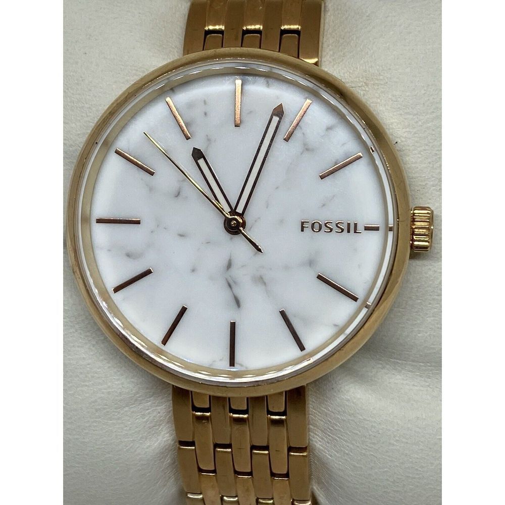 Fossil BQ3491 Women's Stainless Steel Analog White Dial Quartz Watch CM389